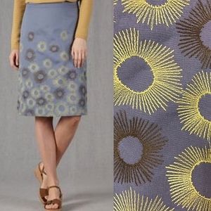 Boden Sunburst Embroidered A Line Skirt 6R